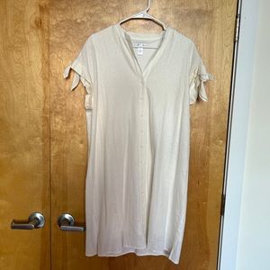 Cream Linen Dress